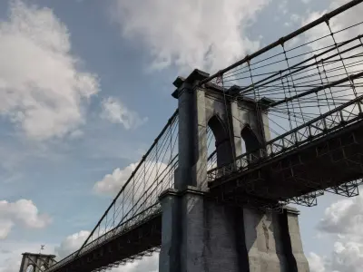 Brooklyn Bridge  new york Low-poly 3D model