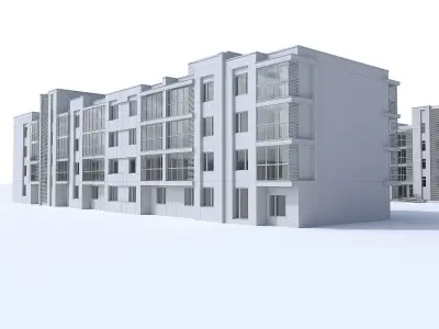 Residential building 3D model 14