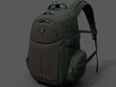 Backpack Camping Generic military combat soldier  Low-poly 3D model