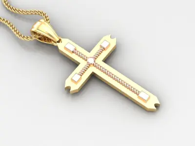 Cross Light Gold 4CP092 3DM STL 3D model