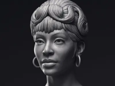 Nichelle Nichols as Nyota Uhura Bust Printable 3D Model 3D print model