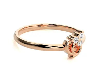 Women ring 3D print model 150