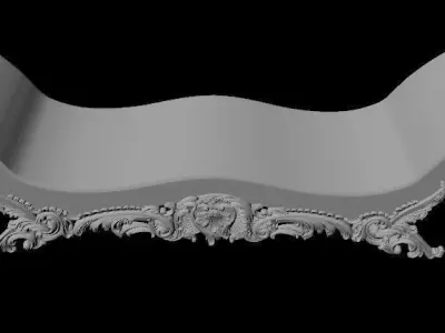 sofa STL gold chaise longue 3D model