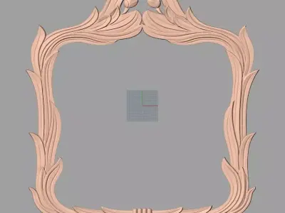 Photo frame 3D relief models STL Files used for CNC Router E648 3D model