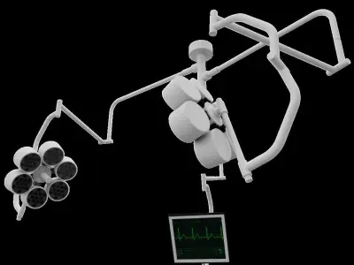 Operating Lights Low-poly 3D model