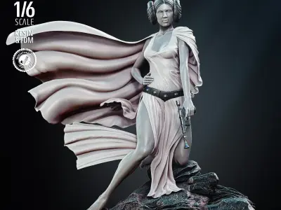 STAR WARS Leia New Hope Sculpture 3D print model