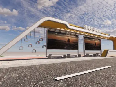 Bus Stop Collections -B10 3D model