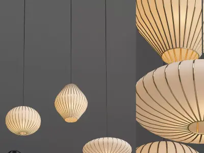 Unique Bubble Pendant Light 3D model