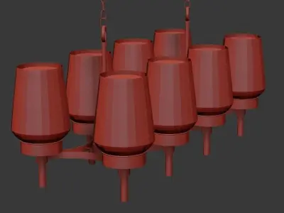 MANCHESTER LINEAR CHANDELIER 3D model