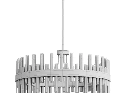Bstack Modern Crystal Stripe Chandelier 3D model
