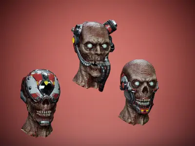 Cyborg Mutant1 Low-poly 3D model