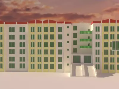 School or any Educational Building 3D Model only Exterior 3D model