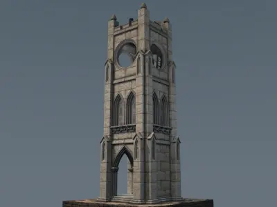 Victorian clock tower 3D model