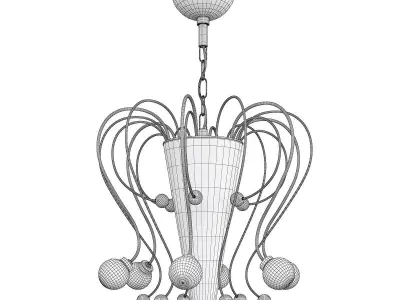CONIC CRYSTAL CHANDELIER Low-poly 3D model