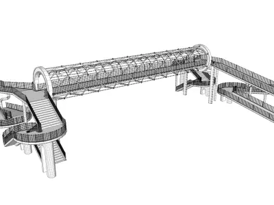 Pedestrian Bridge 3d  3D model