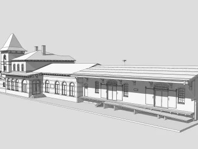Bahnhof Putbus Putbus Railstation 3D model