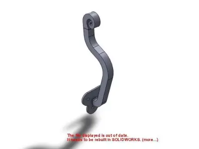 Forged metal leg for handrails 3D model