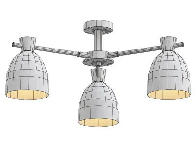 FOLKE three light fixtures wood 3D model