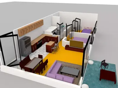  interior 3d model room 3D model