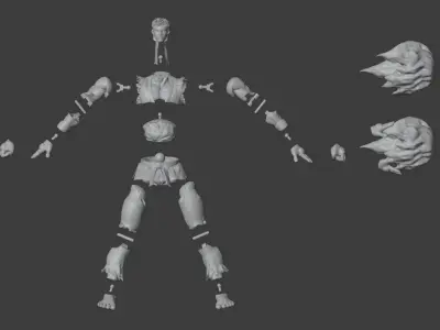 Ryu SFV Articulated Action Figure 3D print model