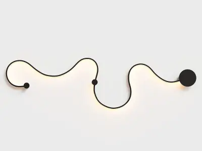 Lewor puck minimalistic wall lamp 3D model