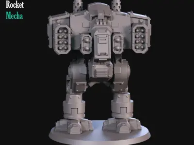 Heavy rocket Mecha 3D print model