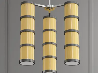 MURENE three cylinders hanging from ceiling 3D model