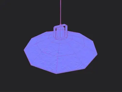 Industrial Light Set - Different Lamps Set Low-poly 3D model