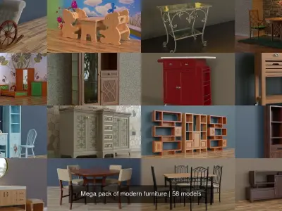 Mega pack of modern furniture