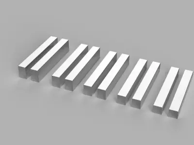 Printable Parallel Block Set  Sizes 6 -10 Precision Setup Blocks 3D print model