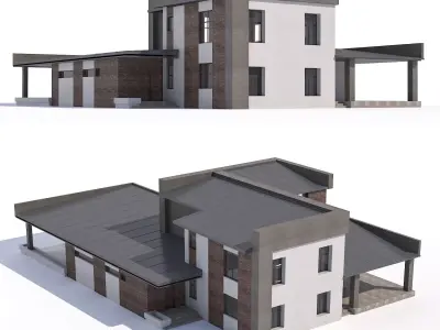 Modern country house 3D model
