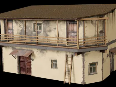 Slum House Low-poly 3D model