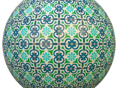 tile patterned 158-seamless-4k-pbr  3D model