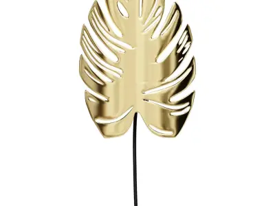 Lampshade in the form of a monstera leaf 3D model