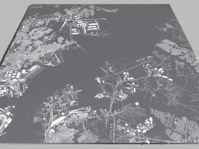 Cityscape Baltimore Maryland USA 3D model