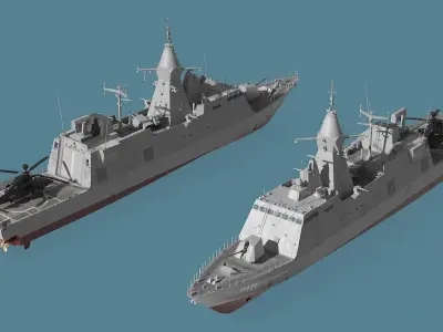  Baynunah Class Corvette with Eurocopter Tiger EC665 Rigged 