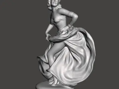 Dancing girl 3D print model
