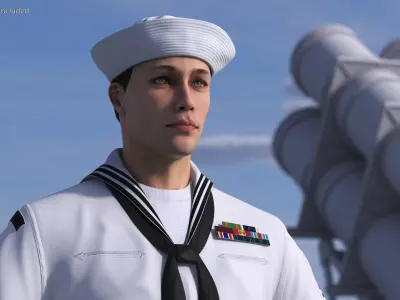  US Navy Sailor A-Pose 