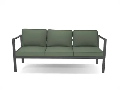 out bench sling fabric 004 Low-poly 3D model