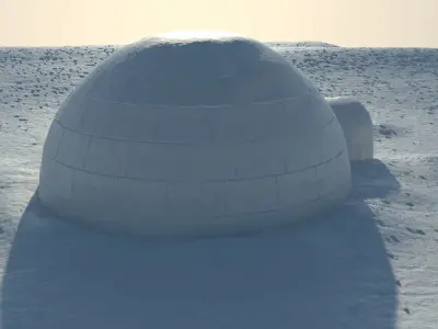 Igloo 2 in snow 3D model