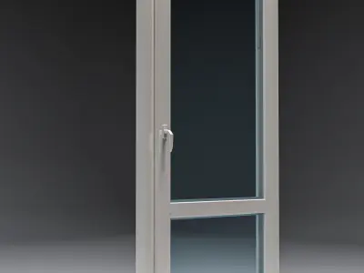  Door Plastic Pvc  Low-poly 3D model Low-poly 3D model