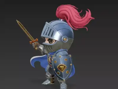 Chibi Knight of Light - Tiny Hero Big Heart 3D model