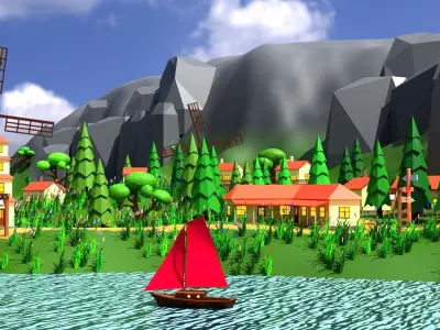Environment Low-poly 3D model