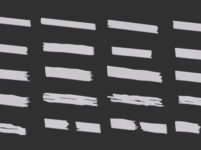 300 Low poly wooden shed house parts kitbash Zbrush IMM 3D model