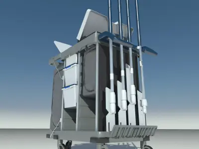 Cleaning trolley 3D model