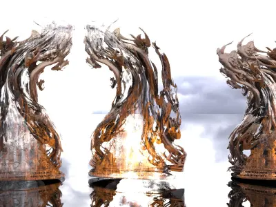 Dantes Ghost army swarm 2 versions 3D model