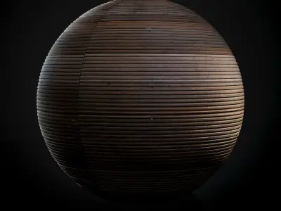 Scanned Seamless  Bankirai Wood Planks PBR Texture Texture