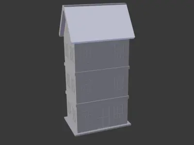 Toon House Low-poly 3D model