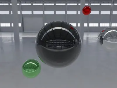 HDRI - Factory Hall Interior 5 Low-poly 3D model