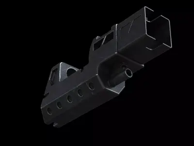 Industrial part scoope muzzle stock tactical 3D model